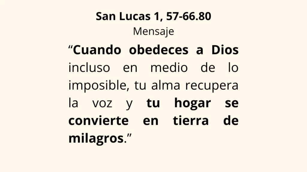 Evangelio San Lucas 1, 57‑66.80