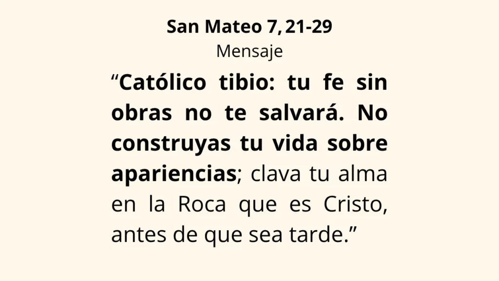Evangelio San Mateo 7, 21‑29