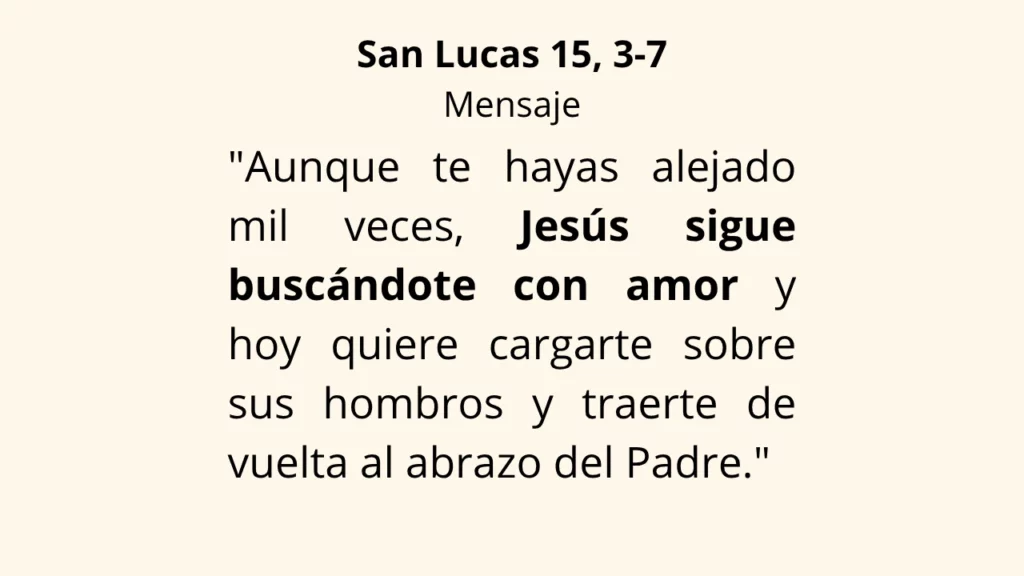 Evangelio San Lucas 15, 3‑7
