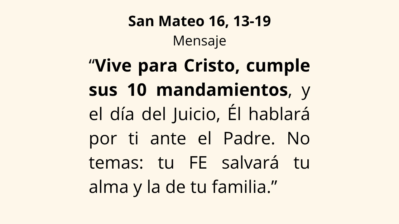 Evangelio San Mateo 16, 13‑19