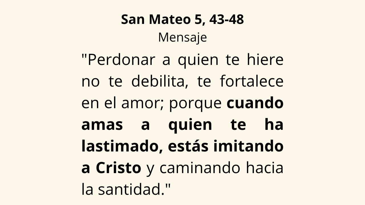 Evangelio San Mateo 5, 43-48