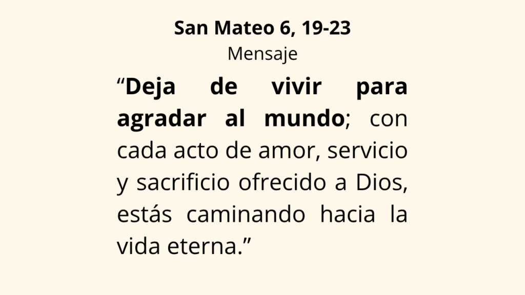 Evangelio San Mateo 6, 19‑23