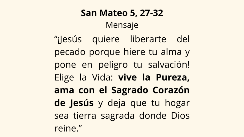 Evangelio San Mateo 5, 27-32