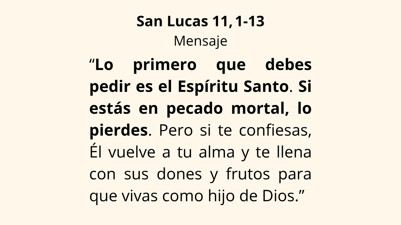 Evangelio San Lucas 11, 1‑13