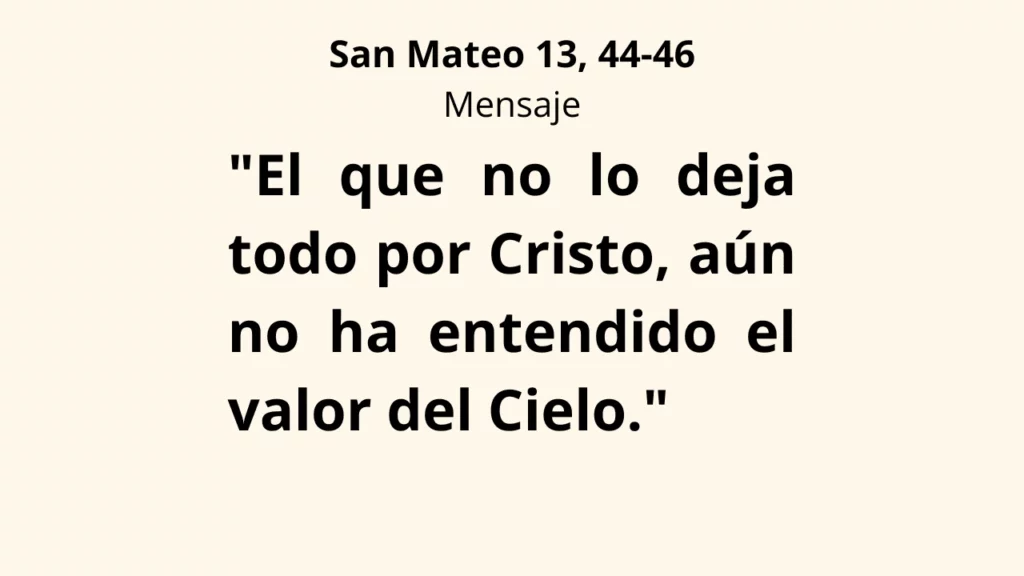 Evangelio San Mateo 13, 44-46