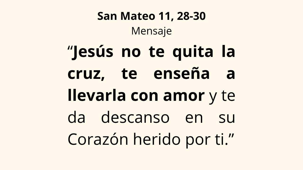 Evangelio San Mateo 11, 28-30