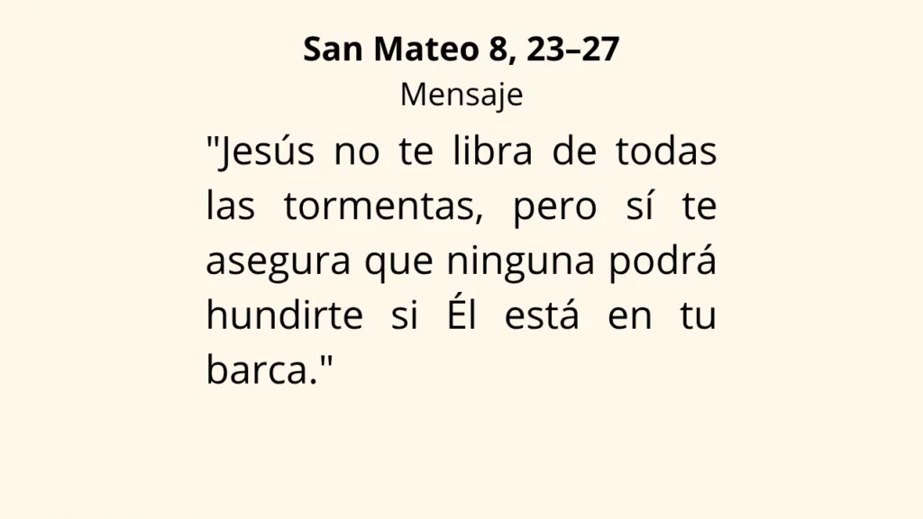 Evangelio San Mateo 8, 23–27