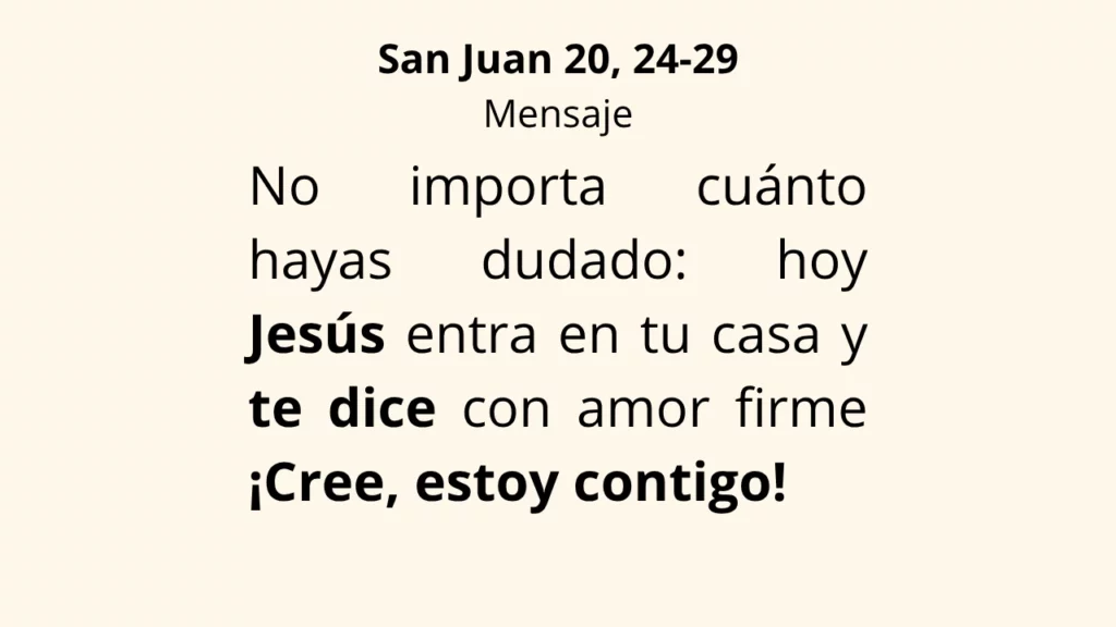 Evangelio San Juan 20, 24-29
