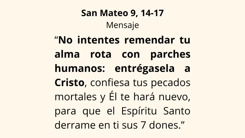Evangelio San Mateo 9, 14-17