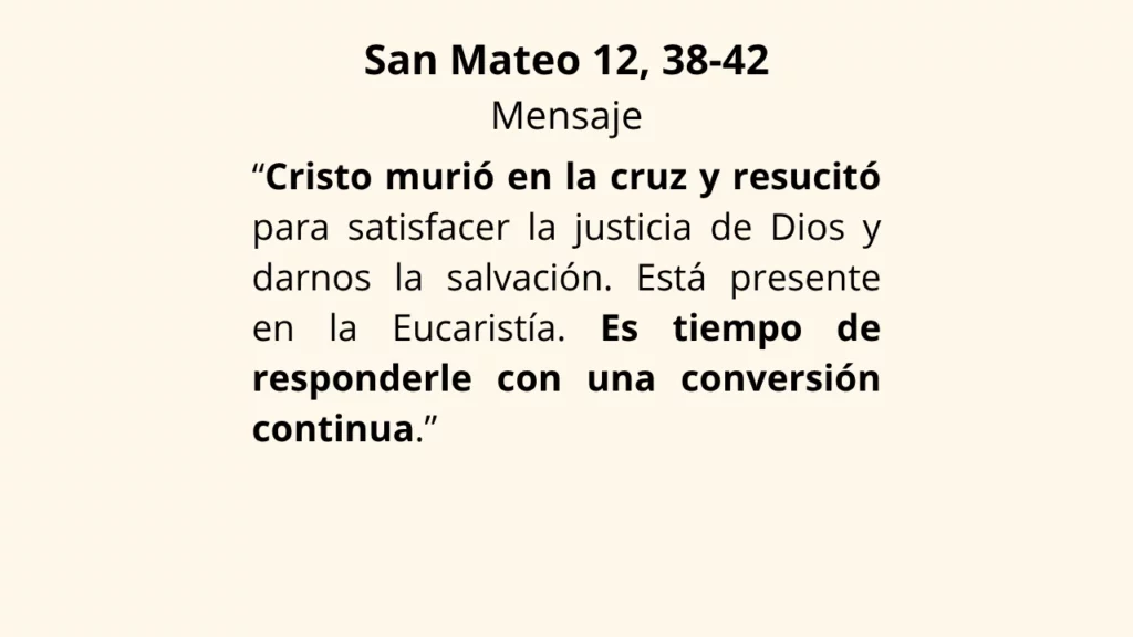 Evangelio San Mateo 12, 38-42