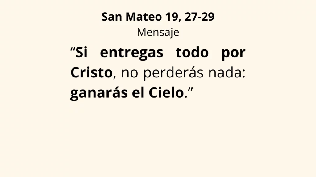 Evangelio San Mateo 19, 27-29