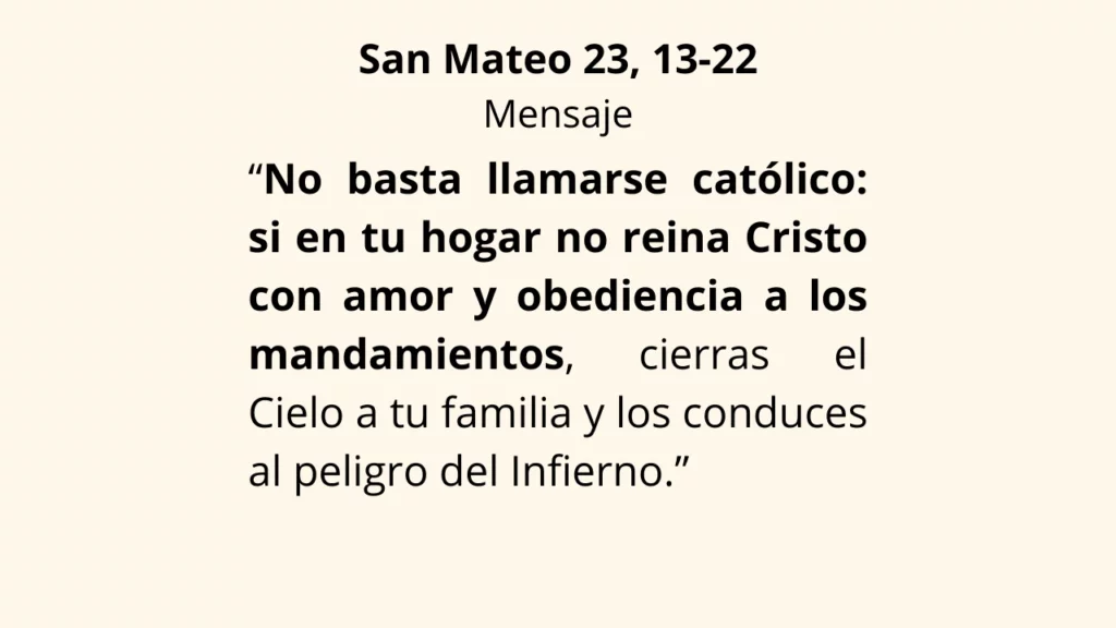 Evangelio San Mateo 23, 13-22
