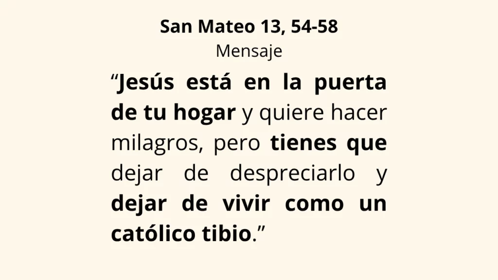 Evangelio San Mateo 13, 54-58