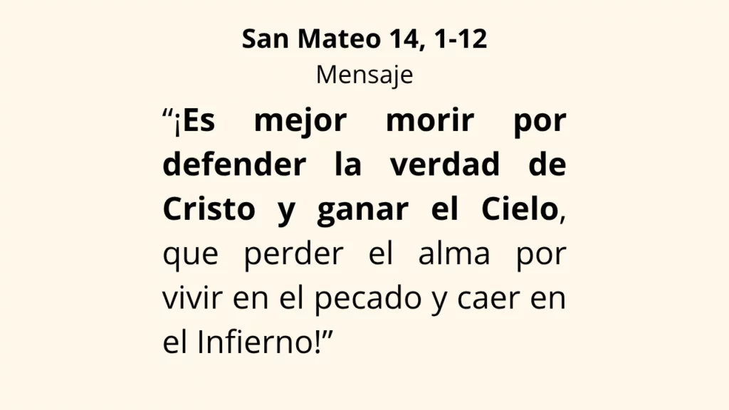Evangelio San Mateo 14, 1-12