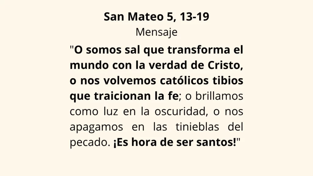 Evangelio San Mateo 5, 13-19