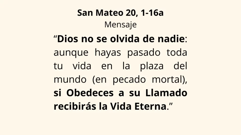 Evangelio San Mateo 20, 1-16a