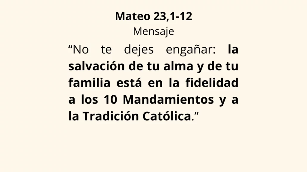 Evangelio San Mateo 23,1-12