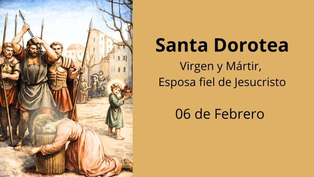 Santa Dorotea: Virgen y Mártir, Esposa fiel de Jesucristo